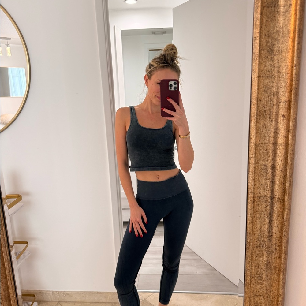 Navy Tank Top and Leggings Set